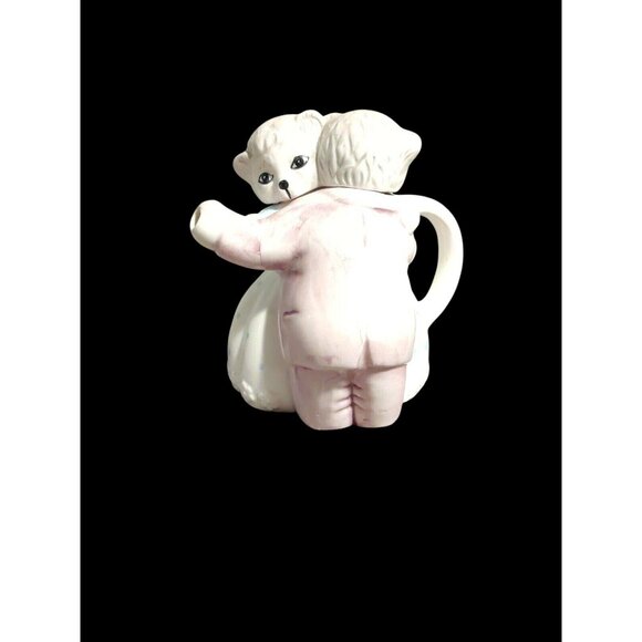 NOS Collectable Dancing Bear Teapot Waltzing Couple 8.5" Kitschy Cottage Core - Picture 2 of 9